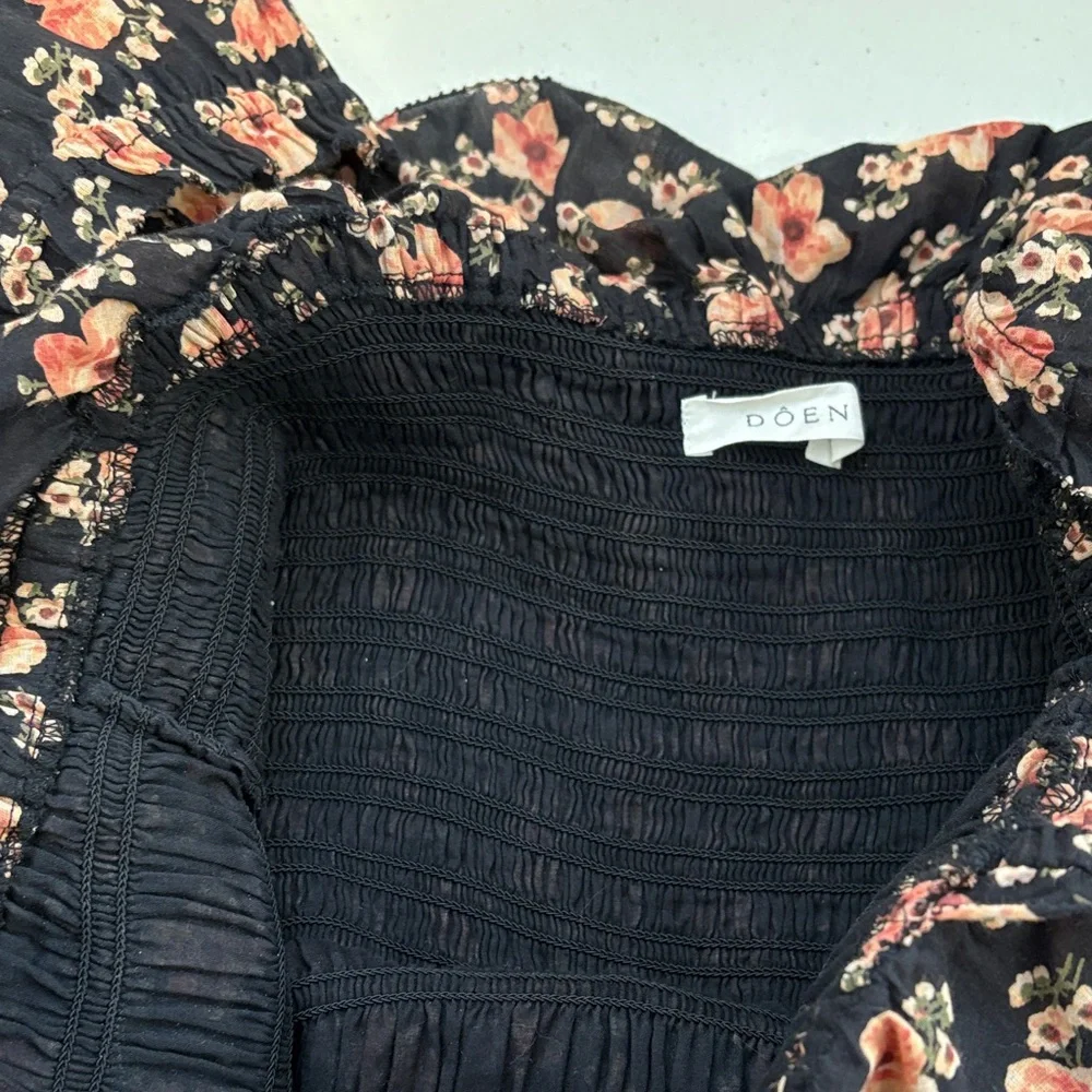 Doen Black and Pink Floral Maxi Dress - Picture 10 of 11